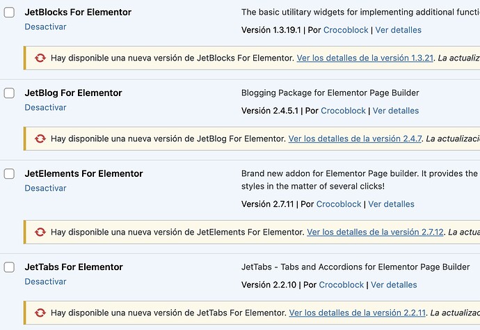 Actualizaciones
