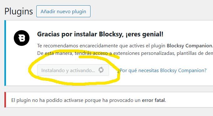 blocksy instalando