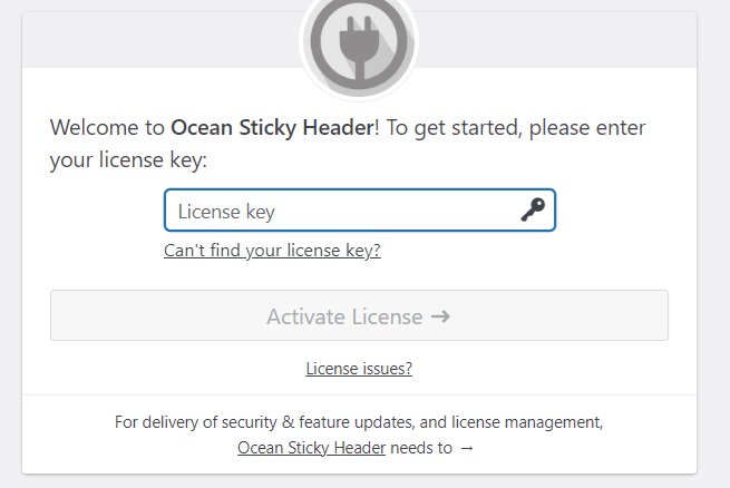 licencia sticky header ocean wp